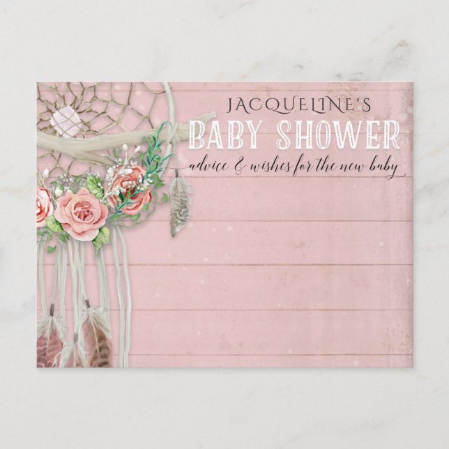 Postal BOHO Dream Catcher Chica de Asesoramiento Floral B (Anverso)