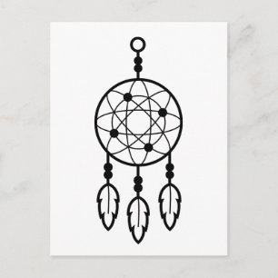 Postal Boho Dream Catcher Nativo Tribal Estadounidense Ne