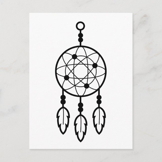 Postal Boho Dream Catcher Nativo Tribal Estadounidense Ne (Anverso)