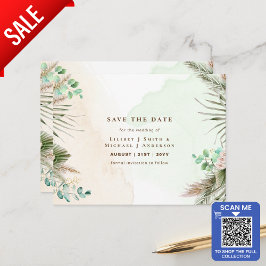 Postal BOHO Eucalyptus Pampas Grass Greenery Boda