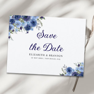 Postal Boho Floral in Midnight Blue – Rustic Wedding