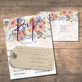 Postal Boho Floral RSVP