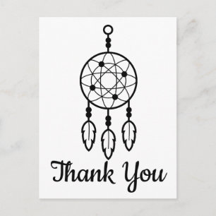 Postal Boho Gracias Cazador de Sueños Nativo Americano Ne