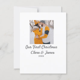 Postal Boho moderno nuestro primer nombre de pareja de fo