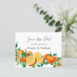Postal Boho Naranja Blossom Save the Date