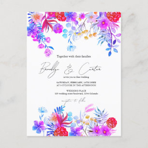 Postal Boho otoño rústico floral todo en uno