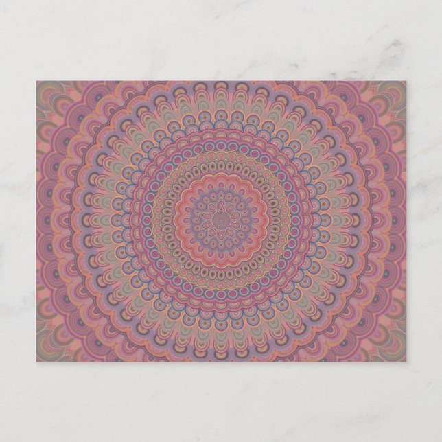 Postal Boho oval mandala (Anverso)