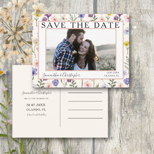 Postal Boho Save the Date Flor Silvestre & Foto