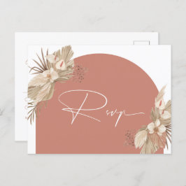 Postal Boho Terracotta Arch Pampas Gabinete de detalles d