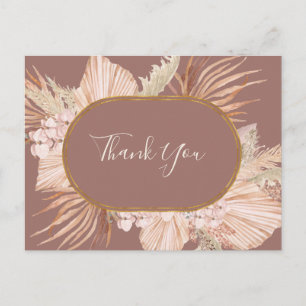 Postal Boho Tropical Botanical   Dusty Rosa Gracias