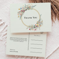 Boho Wildflower Fern Mint Green Boda