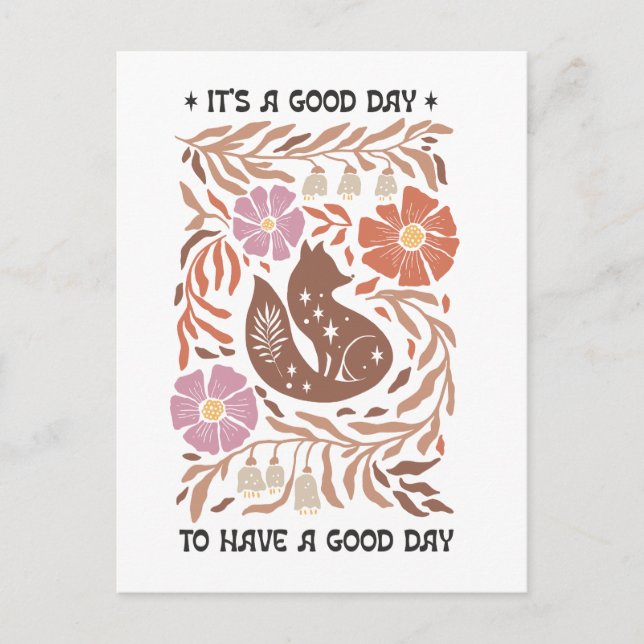 Postal Boho Wildflower It's A Good Day To Have A Good Day (Anverso)