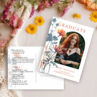 Boho Wildflowers Bunch Photo Modern Arch Graduate
