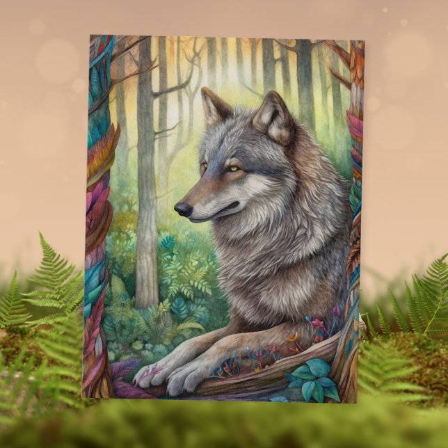 Postal Boho Wolf (Subido por el creador)