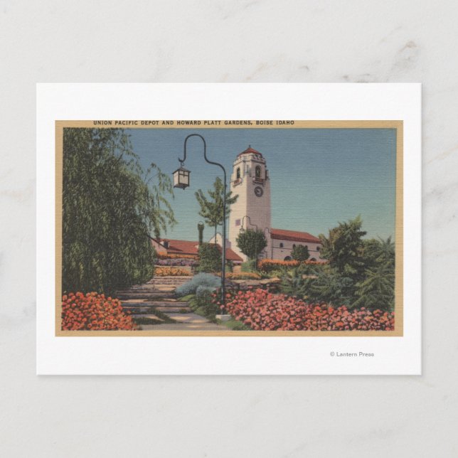 Postal Boise, ID - Vista de la Unión del Pacífico (Anverso)