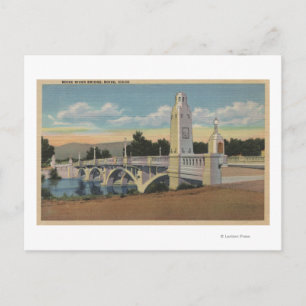Postal Boise, ID - Vista del puente del río Boise