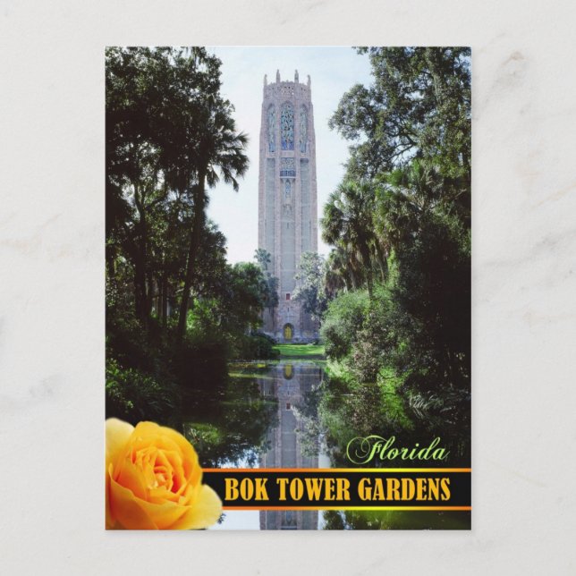 Postal Bok Tower Gardens and Singing Tower, Florida (Anverso)
