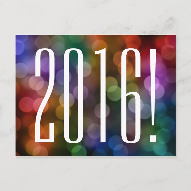 Postal Bokeh de 2016 (Anverso)
