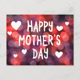 Postal bokeh del día de la madre feliz
