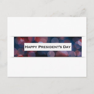 Postal Bokeh del Día del Presidente Feliz