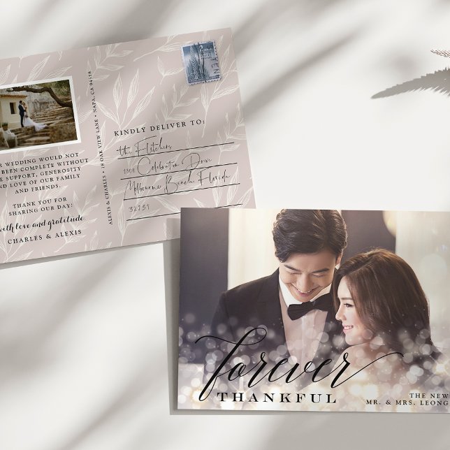 Postal Bokeh Flare Boda Foto Gracias (Subido por el creador)