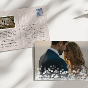 Postal Bokeh Flare Boda Foto Gracias