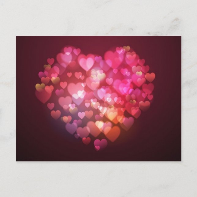 Postal BOKEH-Luces-Forma-Corazón-Vector-Fondo BOKEH L (Anverso)