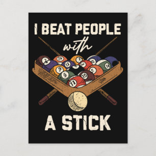 Postal Bola 8 de billar humorístico sarcástico piscina