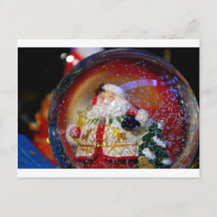 Postal Bola de cristal con nieve.
