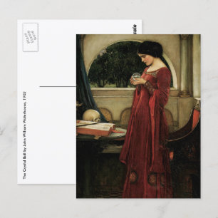 Postal Bola de Cristal de John William Waterhouse