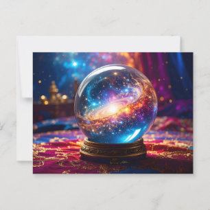 Postal Bola de Cristal - Veo un Evento Cósmico en tu Futu