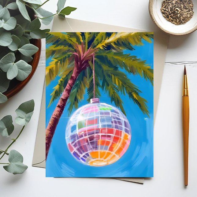 Postal Bola de Disco Arcoíris | Pintura en Acuarela Paste (Subido por el creador)