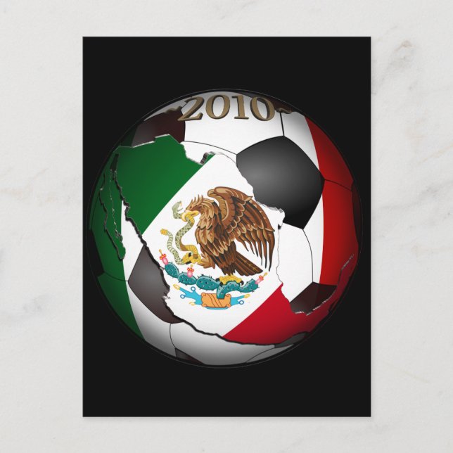 Postal Bola de Fútbol de México 2010 (Anverso)