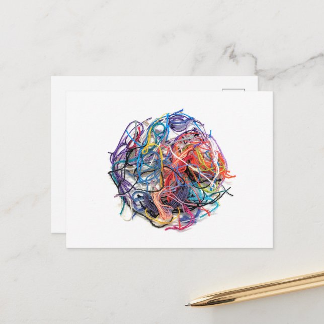 Postal Bola de hilaza de flecos (Anverso/Reverso In Situ)