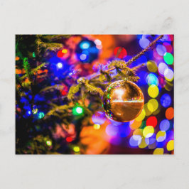 Postal Bola de Ornamento de Vidrio, Luces Alegres