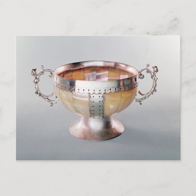 Postal Bola de uva de nácar montada en plata (Anverso)