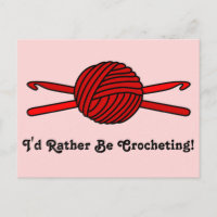 Bola roja de los ganchos de yarn y crochet (fondo 