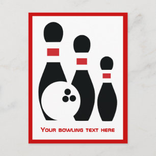 Postal Bolas de bolas y pines personalizado vertical