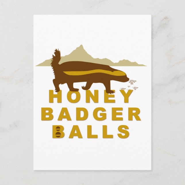 Postal Bolas de Honey Badger (Anverso)