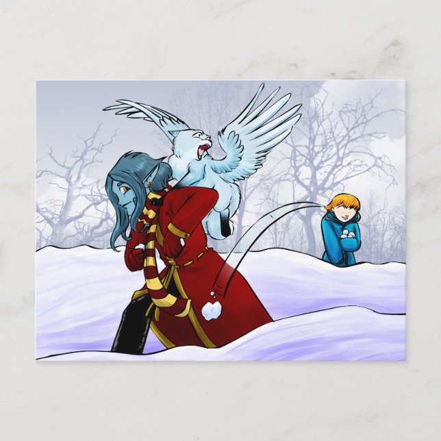 Postal ¡Bolas de nieve! (Anverso)