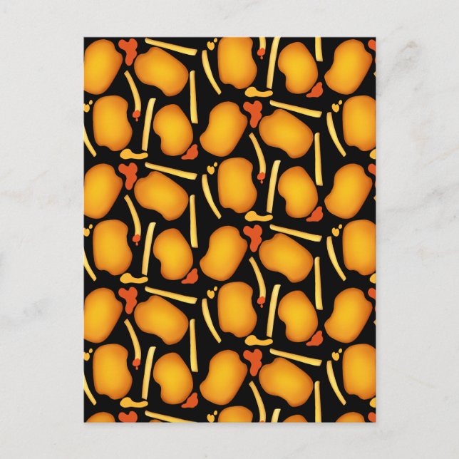 Postal Bolas De Pollo Fritas Y Fries De Patata (Anverso)