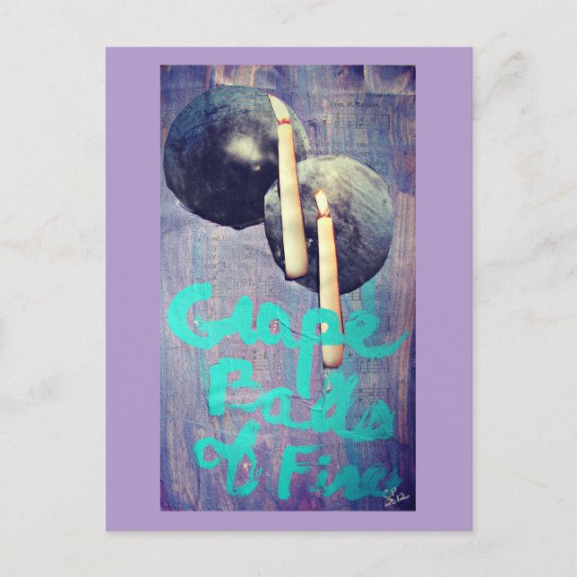 Postal Bolas de uva de choque de incendios (Anverso)