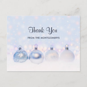 Postal Bolas Navideñas Mágicas Metálicas Foto Gracias