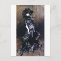 boldini mujer y galgo de perro