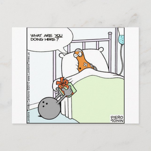 Postal Boliche Hospital Graciosos Tees Cards Mugs Regalos (Anverso)