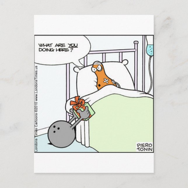 Postal Boliche Hospital Graciosos Tees Cards Mugs Regalos (Anverso)