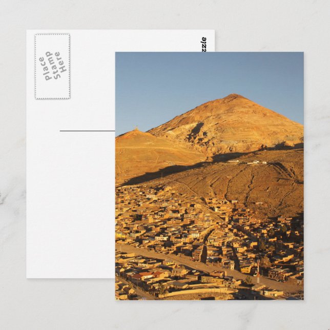 Postal Bolivia Cerro Rico Montaña en Potosi (Anverso / Reverso)