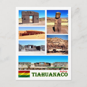 Postal Bolivia - Tiahuanaco - Mosaico -