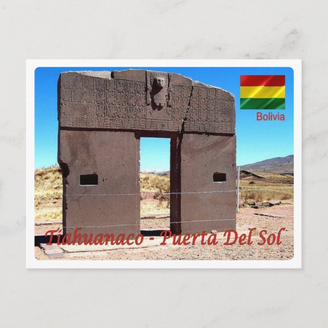 Postal Bolivia - Tiahuanaco - Puerta del Sol (Anverso)