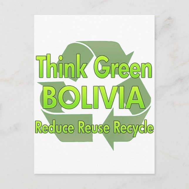 Postal Bolivia verde (Anverso)